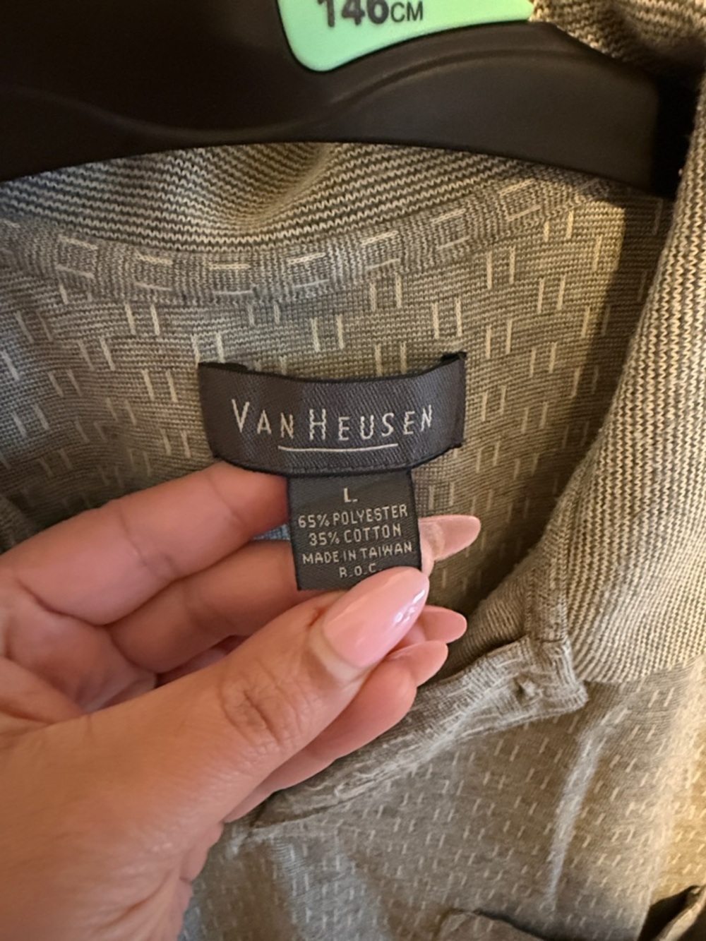 Van Heusen Men's Light Gray Short Sleeve Polo - Picture 2 of 2